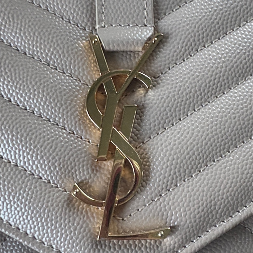 Yves Saint Laurent Tan Quilted Clutch - Picture 3 of 13